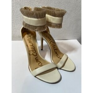 Sam Edelman Women's Fringe Ankle Strap Heels Stiletto Sandal‎ Size 6